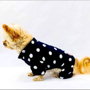 Polka Dot Fleece Dog Pajamas for Small Dog 🐕